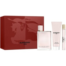 Resim Burberry Her Edp 100 Ml + Body Lotion 75 Ml + Edp 10 Ml 
