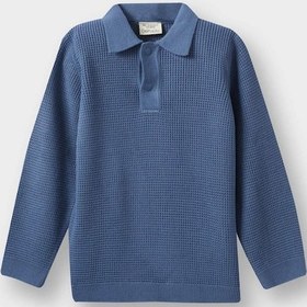 Resim Defacto Erkek Bebek Polo Yaka Triko Kazak F2441a525wnbe418 Mavi 