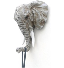 Resim Dekoratif Fil Kafası Askılık Modern Duvar Dekoru Ev Dekorasyon Duvar Askılığı Eskitme 001 