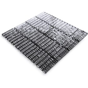 Resim MozaiKristaL Mutfak Tezgah Arası Ve Iç Dekorasyon Için 15x73x6mm Inox Kristal Mozaik ( 1 Kutu = 1 M2 Fiyatıdır ) 