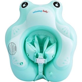 Resim Yüzme Şamandıra Halka Yürümeye Başlayan Havuz Şamandıra 3-10 Ay Açık Mavi 