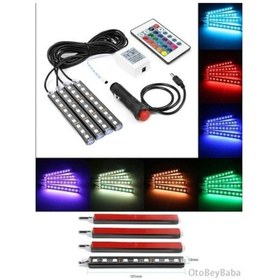 Resim Araç Içi Aydınlatma Kumandalı Müziğe Duyarlı Led Ayak Altı Led (387342768) 