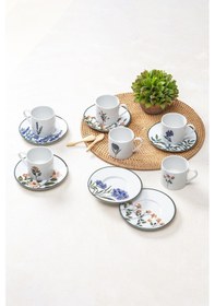 Resim Porland Flower Garden Çay Fincanı 180cc 6 Kişilik 12 Parça Çok Renkli 