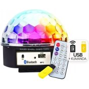 Resim GM-0803B Sihirli LED Dönen Disko Topu Hoparlör Kablosuz Usb/mp3/bluetooth Kumandalı 360 Derece (4915) 