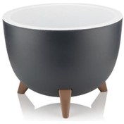 Resim ALYA Siyah 10 Litre Ufo Ayaklı Saksı (MRM-18913) 