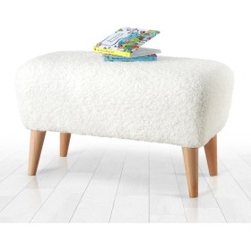 Resim Lorence Home Moouv Çocuk Bench Puf - Beyaz 