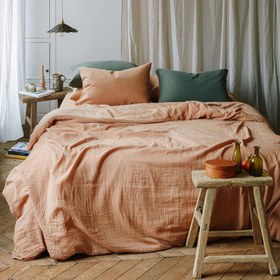 Resim Allure Müslin Pamuk Nevresim Takımı Somon - King Size 240x220 cm 