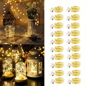Resim 10 adet LED Peri Işıkları - Yatak Odası, Düğün, Parti & Tatil Dekoru için Çok Hızlı Ateşböceği Yıldız Işıkları - Esnek Bakır Tel ile Pille Çalışan 