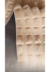 Resim Dekoratif Bubble Peluş Post Halı Beyaz 111p Koyu Krem 