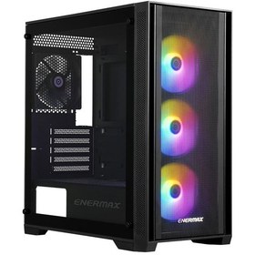 Resim Enermax StarryFort SF21 Rainbow Temperli Cam Mesh USB 3.2 mATX Cyberbron II 600W 80+ Bronze Gaming Kasa Siyah 
