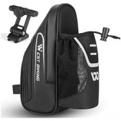 Resim Ranyeek 1.5l Büyük Kapasiteli Su Geçirmez Bisiklet Sele Çantası - Dayanıklı Nylon & Su Matarası Tutuculu 112 Karakter Siyah 