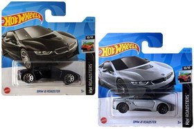 Resim Bmw i8 Roadster Siyah & Gri 2 Araç Set (1:64) 