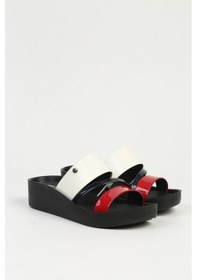 Resim Pierre Cardin Kırmızı Dolgu Topuk Günlük Kadın Terlik 7497 Kırmızı - Beyaz 