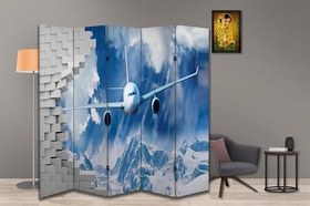 Resim Uçak Tasarımlı Oda Bölücü Paravan 180 x 200 cm 