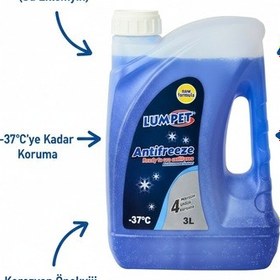 Resim Lumpet Mavi Antifriz 3 Litre -37 Derece Kullanıma Hazır 4 Mevsim Özel Formül 
