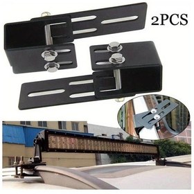 Resim Hightower 2 Adet Evrensel Araç Bagaj Rafı Işık Demiri Montaj Braketi Suv 4x4 Çapraz Lamp Tutucu 