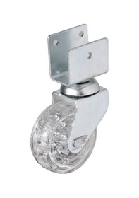 Resim Büro İş Atölye İçin 4adet 50x20mm Şeffaf Makara Kısa U Tablalı Teker Seti 