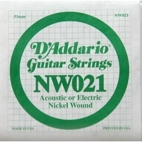 Resim D'Addario NW021 Nickel Wound Elektro Gitar Tek Tel 
