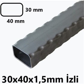 Resim İzli 2mt 30 X 40 X 1,5 Mm Kutu Profil Boru Metal 30x40x1,5 Demi 