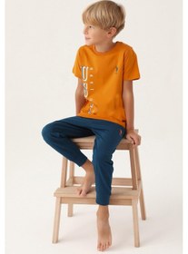 Resim U.s. Polo Assn.1717 Garson Lisanslı Graphic Erkek Çocuk Pijama Takımı 001 
