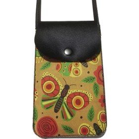 Resim Cemmys Kadın Çapraz Desenli Omuz Askılı Telefon Çantası Kılıfı 