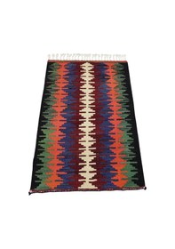 Resim Kilim Antik El Dokuma Yün Şal Model Afyon Emirdağ Kilimi 0137 - Yeni - Çok Renkli 