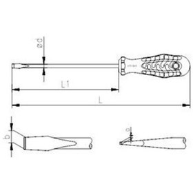 Resim İzeltaş 4100 Düz Tornavida Kraft 6x150 MM 