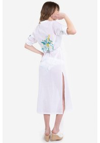 Resim Arıa Nakışlı Uzun Gömlek Beyaz 