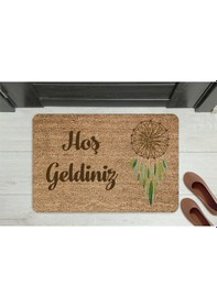 Resim Home Hoşgeldiniz Kelebek Dekoratif Çok Amaçlı Iç Ve Dış Kapı Paspası Çok Renkli 