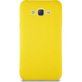 Resim Caseart Samsung Galaxy J7 Kılıf Soft Premier Renkli Silikon Kapak - Sarı 