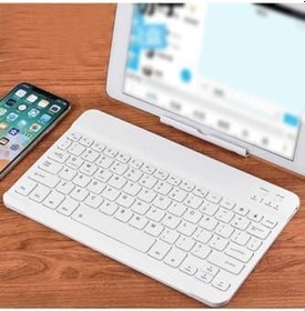 Resim Hometech Alfa 7lm 7" Uyumlu Bleutooth Tablet Klavyesi Mini Slim Şarjlı Kablosuz Klavye 