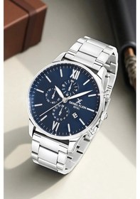 Resim Daniel Klein Erkek Kol Saati Takvimli Çelik Kordon Bileklik Gümüş-mavi Sddk003 Gümüş - Mavi 