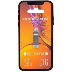 Resim POWERWAY 32 GB IPHONE USB 2.0 OTG METAL FLASH BELLEK 