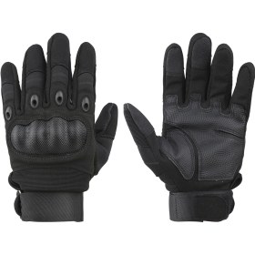 Resim Dofolink Motorcycle Eldivenleri, Dış Etkinlikler İçin Dayanıklı, Kaymazsız, Çarpmaya Dayanıklı, Üç Parmak Dokunmatik Ekran, Soluklu Kumaş - Siyah M 