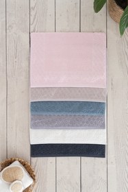 Resim Alana | %100 Pamuk Pirinç Örgü Ayak Havlusu - Antrasit 