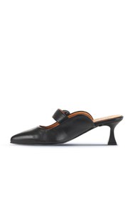 Resim Bueno Shoes Siyah Deri Kadın Topuklu Terlik 01wa1301 