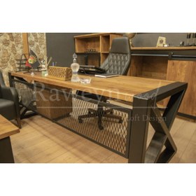 Resim deryawood Raweyn Masif Ağaç Ofis Masası 140*85*76 Cm 