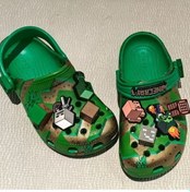 Resim Ebitda Çocuk Terlik Sandalet Minecraft My World Temalı Yeşil Unisex Yeşil 
