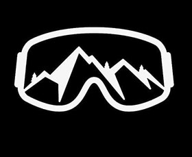 Resim Nok Nok Dağlar Ağaçlar ile Kayak Gözlüğü Çıkartma Vinil Çıkartma |Arabalar Kamyonlar Duvarlar Dizüstü Bilgisayar|Beyaz|5,5 x 3,0 inç| 090 