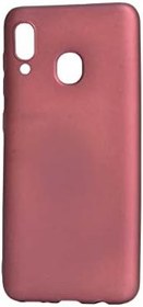 Resim Aksesuarcim Samsung Galaxy A30 ile Uyumlu Kılıfı Silikon Pastel Renkli Mat Esnek İnce Kapak Prem Mürdüm 