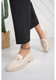 Resim Nesilshoes Nesil Shoes Süha 256 Bej Anatomik Kadın Lofer 