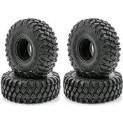 Resim Neevoyu 1/10 Rc Araçları İçin 4 Adet Kauçuk Lastik, Trx4 Scx10 90046 90047 Cc01 Uyumlu, 118mm Çap, 46mm Genişlik 