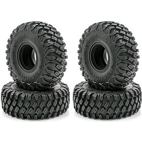 Resim Neevoyu 1/10 Rc Araçları İçin 4 Adet Kauçuk Lastik, Trx4 Scx10 90046 90047 Cc01 Uyumlu, 118mm Çap, 46mm Genişlik 