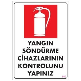 Resim Znv Zenvia Mey İthalat Yangın Söndürme Tüpü Uyarı Levhası 25x35 Kod:860 Znv2025 Cmn 
