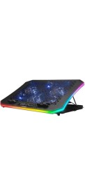 Resim AD-RC34 Metafor Rgb 6 Fanlı Telefon Tutuculu Rgb Işıklı 15-17 Notebook Soğutucu Stand 