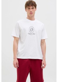 Resim Jack & Jones Erkek T Shirt 12286609 Beyaz Beyaz 