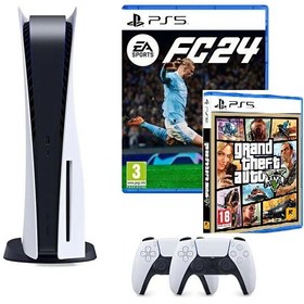 Resim Sony Playstation 5 Diskli Oyun Konsolu - 2. Dualsense Kol - EA Sports FC 24 - GTA 5 PS5 Oyun (İthalatçı Garantili) 