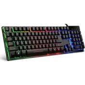 Resim ZYG-800 K9 Işıklı Oyuncu Klavyesi Mekanik Hisli Ledgamer Usb Ledli Gaming 