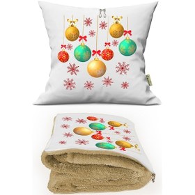 Resim Yılbaşı Desenli Happy New Year Opsiyonel Battaniyeli Dekoratif K 