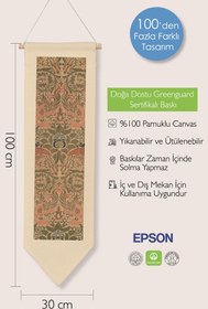 Resim William Morisse Duvar Halısı, Sanat Serisi Dekor, 100cm Kanvas Flama Askılı Duvar Örtüsü NO:723 - Renkli - 13 / 30 x 100 